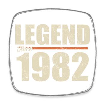 Anniversaire 1982 | Légende depuis 1982 - Magnet carré - blanc - Devant
