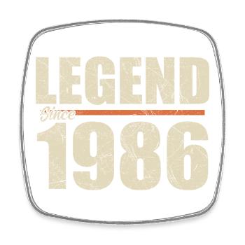 Birthday 1986 | Legend since 1986 - Square fridge magnet - white - Front