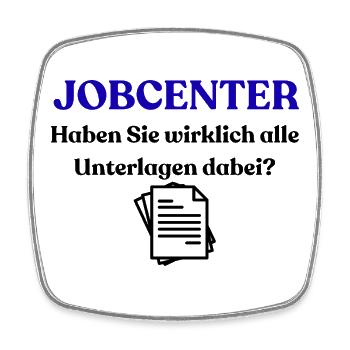 Jobcenter - Viereckiger Kühlschrankmagnet - Weiß - Vorne