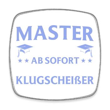 Studium geschafft 2026 Master Abschluss Geschenk - Viereckiger Kühlschrankmagnet - Weiß - Vorne