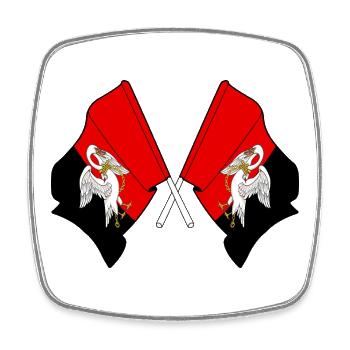 Buckinghamshire Crossed Flags - Square fridge magnet - white - Front