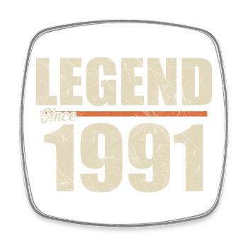 Anniversary 1991 | Legend since 1991 - Square fridge magnet - white - Front