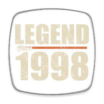 Anniversaire 1998 | Légende depuis 1998 - Magnet carré - blanc - Devant