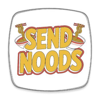 Ramen Send Noods Loves Japanese Food Ramen Chef - Viereckiger Kühlschrankmagnet - Weiß - Vorne