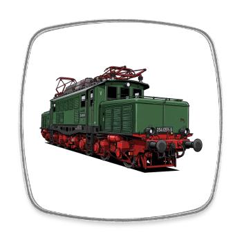 E-Lok BR 254 der DR - Viereckiger Kühlschrankmagnet - Weiß - Vorne