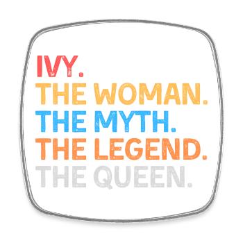 Ivy, die Frau, der Mythos, die Legende, die Königin, - Viereckiger Kühlschrankmagnet - Weiß - Vorne