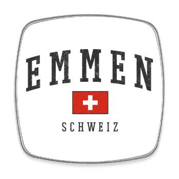 Logo croix d'Emmen, Suisse - Magnet carré - blanc - Devant