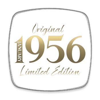 70th Birthday Original January Born 1956 - Square fridge magnet - white - Front