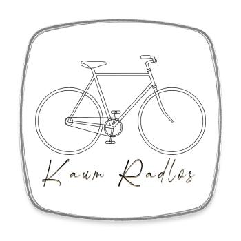 Linienrad : Vélo minimaliste à peine sans roues - Magnet carré - blanc - Devant