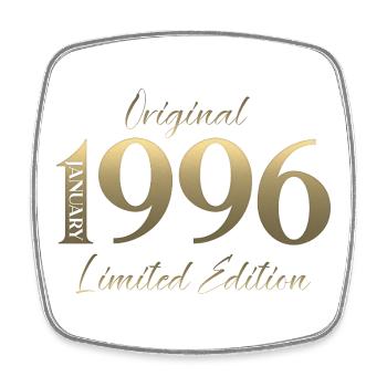 30th Birthday Original January 1996 - Square fridge magnet - white - Front