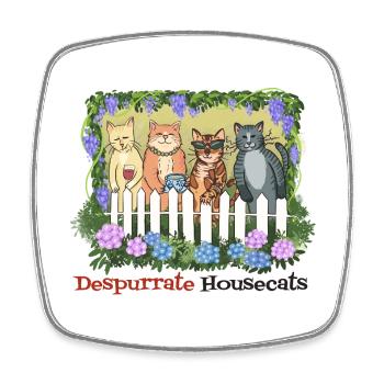 Despurrate Hauskatzen - Viereckiger Kühlschrankmagnet - Weiß - Vorne