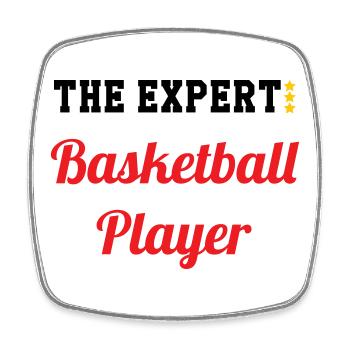 Der Basketball-Experte - Viereckiger Kühlschrankmagnet - Weiß - Vorne