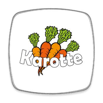 Carotte - Magnet carré - blanc - Devant
