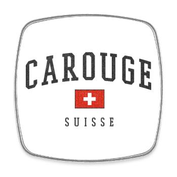 Carouge – Schweizer Flair aus Genf - Viereckiger Kühlschrankmagnet - Weiß - Vorne