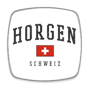 Emblème de la Suisse Horgen - Magnet carré - blanc - Devant