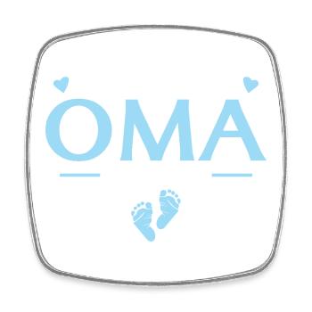 Befördert zur Oma 2026 Babyparty - Viereckiger Kühlschrankmagnet - Weiß - Vorne