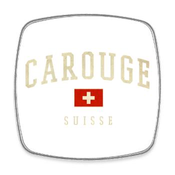 Carouge Suisse Vintage Logo - Magnet carré - blanc - Devant