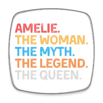 Amelie La Femme Le Mythe La Légende La Reine - Magnet carré - blanc - Devant