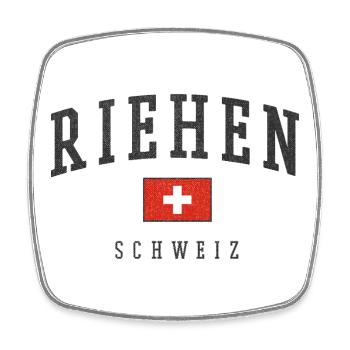  Riehen Schweiz Vintage Design - Viereckiger Kühlschrankmagnet - Weiß - Vorne