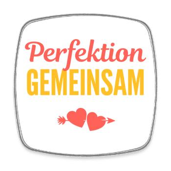 Perfektion Gemeinsam: Liebe im Team - Viereckiger Kühlschrankmagnet - Weiß - Vorne