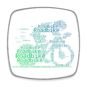 Road Bike Vibes for Road Bike - Square fridge magnet - white - Front