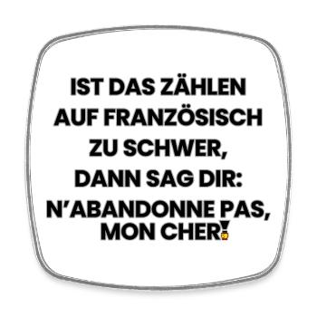 Deutsch-Französisch-Reim 1 (Ver. B) - Viereckiger Kühlschrankmagnet - Weiß - Vorne