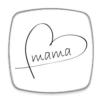 Mama - Viereckiger Kühlschrankmagnet - Weiß - Vorne
