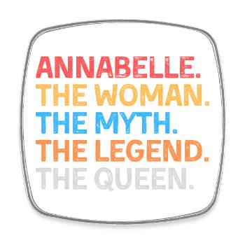 Annabelle La Femme Le Mythe La Légende La Reine - Magnet carré - blanc - Devant