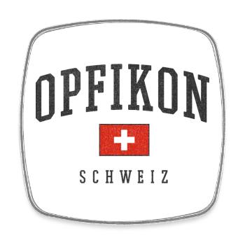Opfikon – Swiss identity from Zurich - Square fridge magnet - white - Front