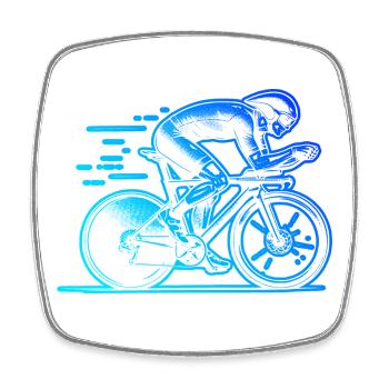 Ich liebe Roadbike cooles Motiv für Rennrad - Viereckiger Kühlschrankmagnet - Weiß - Vorne