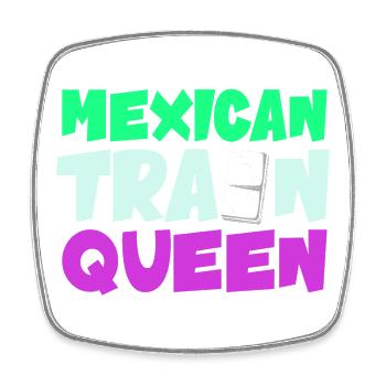 Mexican Train Domino - Square fridge magnet - white - Front