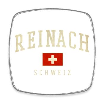 Reinach Schweiz Emblem Logo - Viereckiger Kühlschrankmagnet - Weiß - Vorne