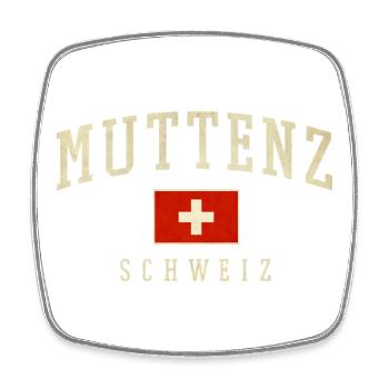 Muttenz Switzerland Vintage Emblem - Square fridge magnet - white - Front