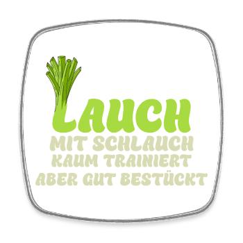 Gym LAUCH MIT SCHLAUCH KAUM TRAINIERT Lustig - Viereckiger Kühlschrankmagnet - Weiß - Vorne