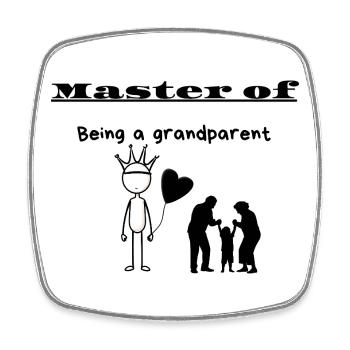 Maître d’être grand-parent - Magnet carré - blanc - Devant