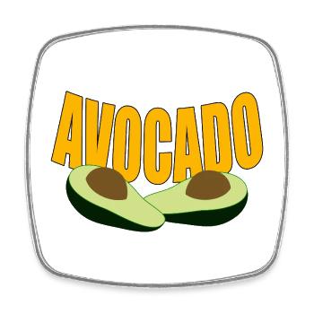 Avocado - Square fridge magnet - white - Front
