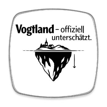 Vogtland - unterschätzt - Viereckiger Kühlschrankmagnet - Weiß - Vorne