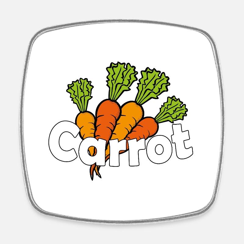 CARROT - Viereckiger Kühlschrankmagnet - Weiß