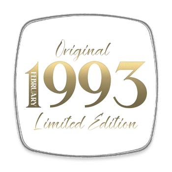 33e anniversaire février 1993 Millésime Millésime - Magnet carré - blanc - Devant