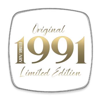 35e anniversaire février 1991 Millésime - Magnet carré - blanc - Devant