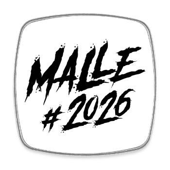 Malle 2026 Mallorca Team - Viereckiger Kühlschrankmagnet - Weiß - Vorne
