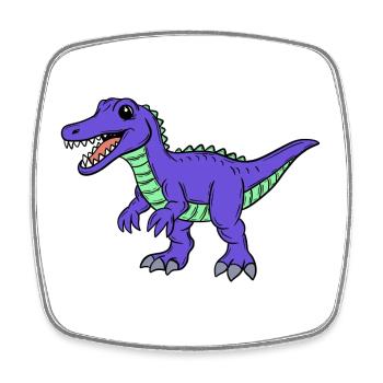 Dino - Magnet carré - blanc - Devant