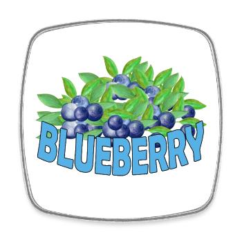 BLUEBERRY - Viereckiger Kühlschrankmagnet - Weiß - Vorne
