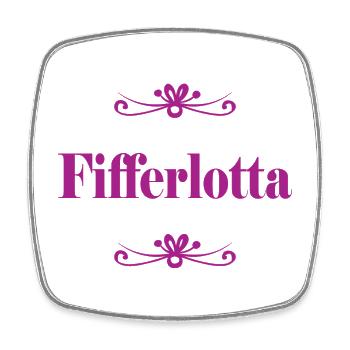 Fifferlotta Ornament - Square fridge magnet - white - Front
