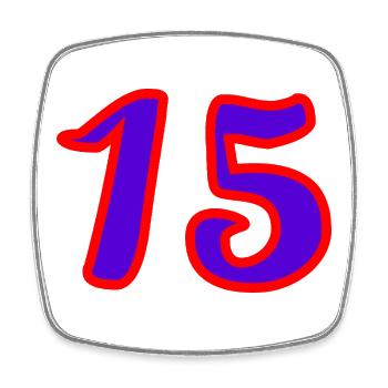 15. 15 YEARS. 15th ANNIVERSARY. 15 YEAR ANNIVERSARY. - Square fridge magnet - white - Front