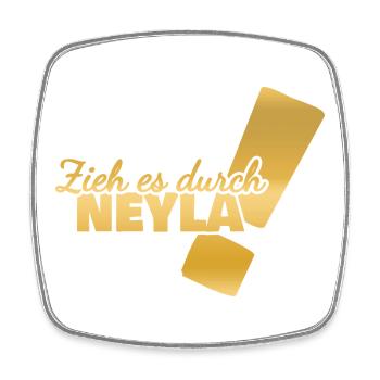 First name Neyla - Square fridge magnet - white - Front