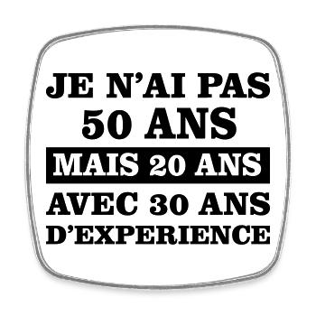 50 years - Square fridge magnet - white - Front