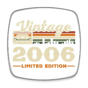 2006 Vintage Rétro Cadeau d’anniversaire - Magnet carré - blanc - Devant