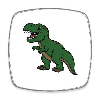 Dinosaur - Square fridge magnet - white - Front