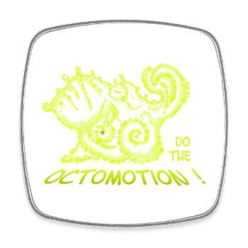 Do the Octomotion – Funny Octopus & Sea - Square fridge magnet - white - Front